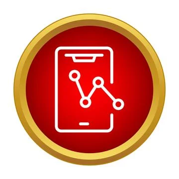 Smartphone app displaying financial data and market analytics Ilustración de archivo