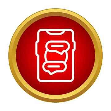 Smartphone app icon showing message bubbles Иллюстрация