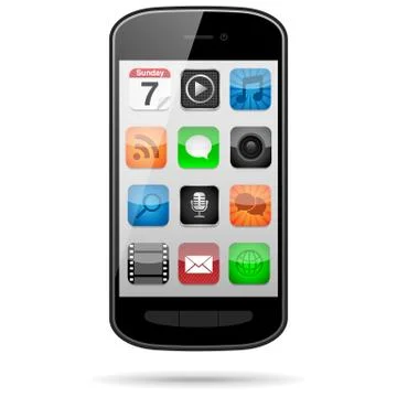 Smartphone with App Icons Illustrazione stock