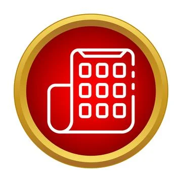 Smartphone with app icons on red button Stock Illustration