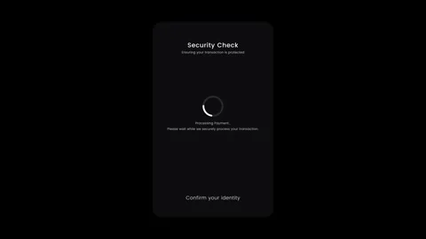 Smartphone app interface showing processing and successful payment animation Stock Footage 348194026