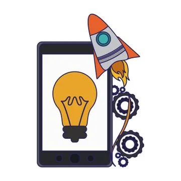 Smartphone app start up Stock-Illustration