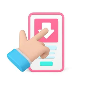 Smartphone application data download cloud computing file sharing transfer .. Stock Illustration