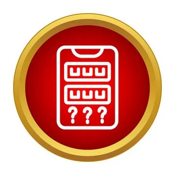 Smartphone application displaying questions for online test or quiz Stock Illustration
