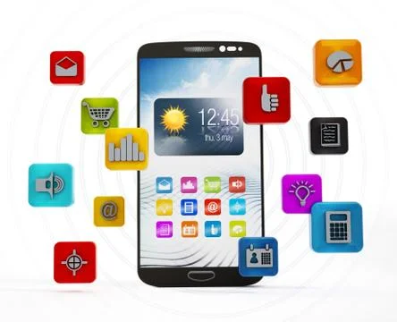 Smartphone applications Stock Illustration