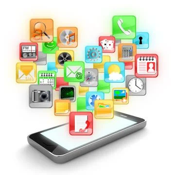Smartphone apps Stock Illustration