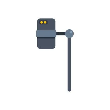 Smartphone attached to selfie stick for vlogging Stock Illustration