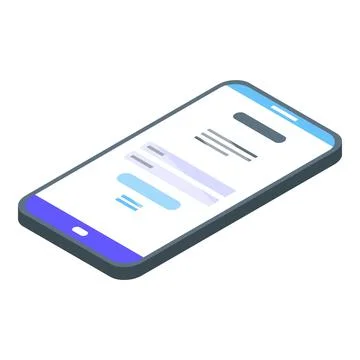 Smartphone authentication icon, isometric style Stock Illustration
