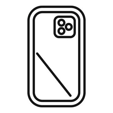 Smartphone back camera line icon Stock Illustration