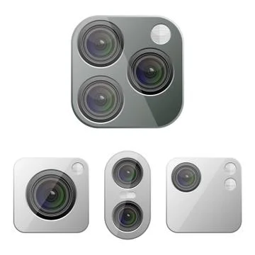 Smartphone back camera vector design illustration isolated on white background Stock Illustration