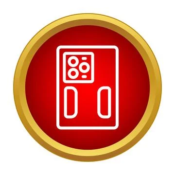 Smartphone back outline icon with triple camera symbol Stock Illustration