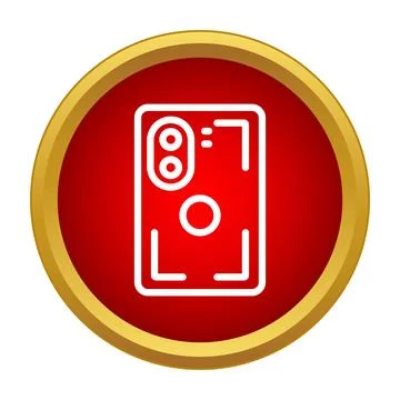 Smartphone back panel with dual camera and fingerprint sensor Illustrazione stock