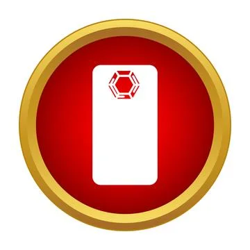 Smartphone back showing camera module icon Illustrazione stock