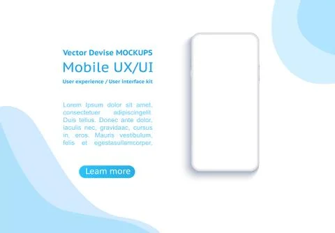 Smartphone on a background of blue abstract elements. Stock Illustration