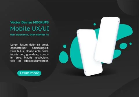 Smartphone on a background of blue abstract elements. Stock Illustration