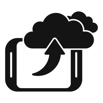 Smartphone backup icon simple vector. Data cloud Stock Illustration