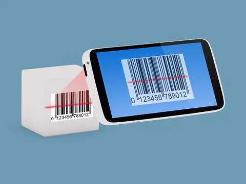 Smartphone Barcode Scanner Concept Stock Illustration