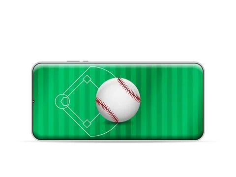 Smartphone baseball Stock Illustration