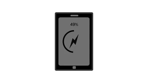 Smartphone Battery Charge Animated, Simple Battery Charging Animation in Mi.. Stock Footage 311726467