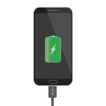 Smartphone battery charge design. Vector illustration Stock Illustration