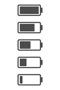 Smartphone battery charge level icon vector. Indicator battery illustration Illustrazione stock