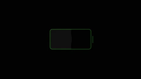 Smartphone Battery Indicator, Empty battery recharge level, Fully Charged, a Stock Footage 164091407