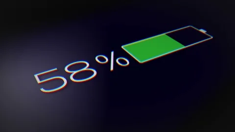 Smartphone Battery Indicator - Fully Charged Stock Footage 99188737