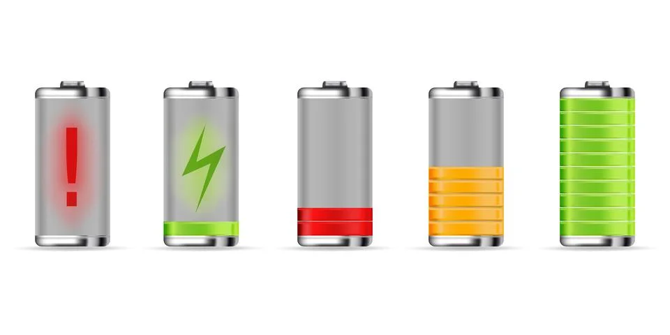 Smartphone battery indicator Stock Illustration