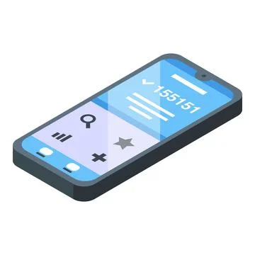 Smartphone benchmark icon isometric vector. Cost product 스톡 일러스트