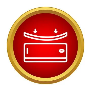 Smartphone bend test icon showing electronic device durability Stock Illustration
