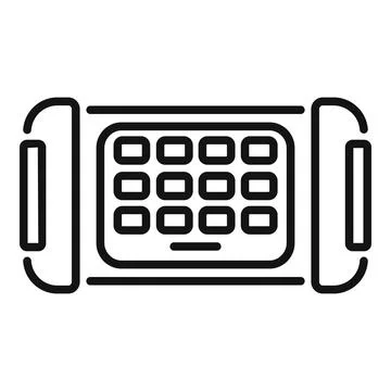 Smartphone with big physical keyboard having large buttons for easy typing Stock Illustration