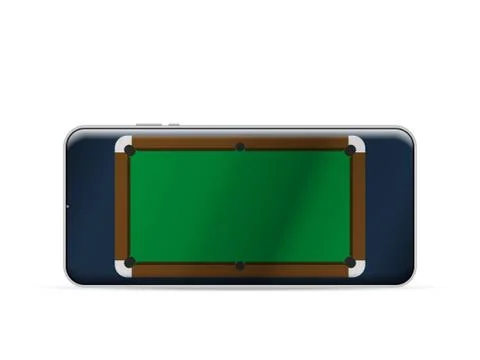 Smartphone billiard table Stock Illustration