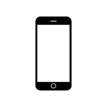 Smartphone black icon. Isolated Vector illustration EPS 10 Stock Illustration
