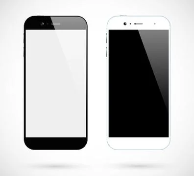 Smartphone black white Stock Illustration