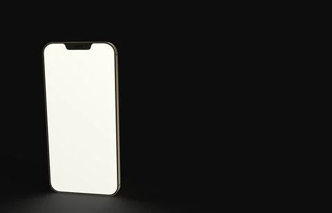 Smartphone with a blank copy space screen isolated on a dark background Stock Illustration