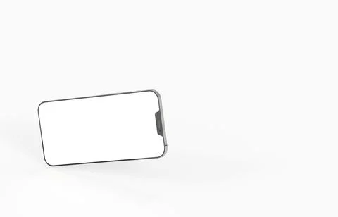Smartphone with a blank copy space screen isolated on a white background Stock Illustration