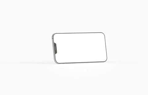 Smartphone with a blank copy space screen isolated on a white background Stock Illustration