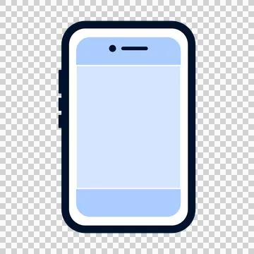 Smartphone with blank screen, device front view Stock Illustration
