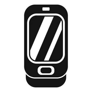 Smartphone with blank screen display showing reflections icon in simple style Stock Illustration