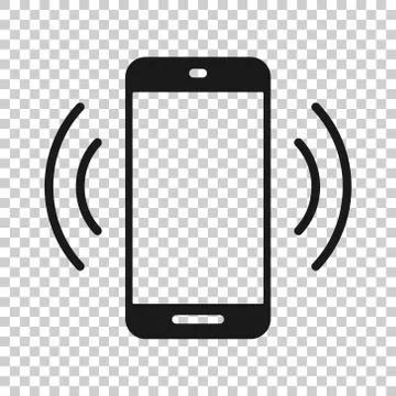 Smartphone blank screen icon in flat style. Mobile phone vector illustration  Stock Illustration