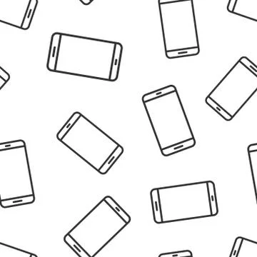 Smartphone blank screen icon in flat style. Mobile phone vector illustration  Stock Illustration