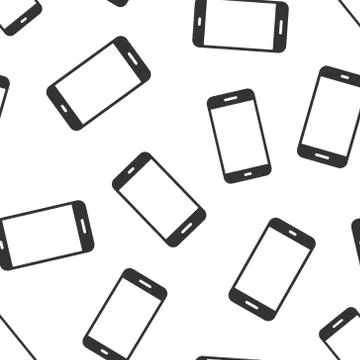 Smartphone blank screen icon in flat style. Mobile phone vector illustration  Stock Illustration