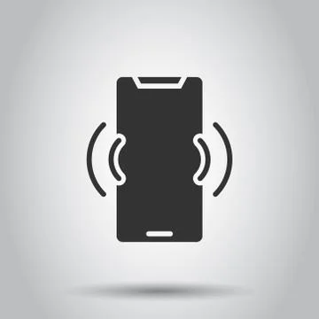 Smartphone blank screen icon in flat style. Mobile phone vector illustration  Stock Illustration