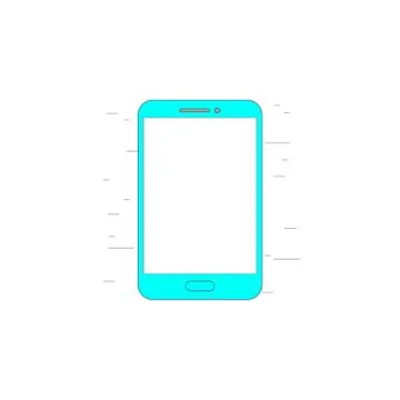 Smartphone with blank screen icon or illustration in outline style Stock Illustration