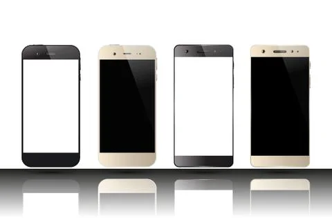 Smartphone blank screen Illustrazione stock