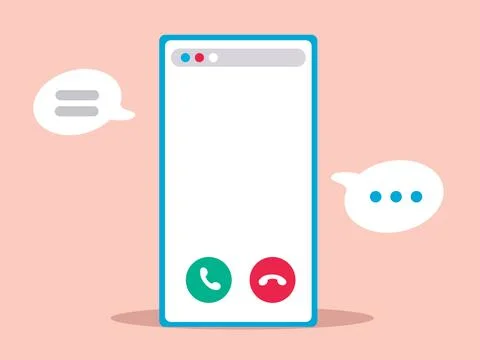 Smartphone with a blank screen Stock Illustration
