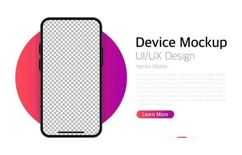 Smartphone blank screen. Modern design. Device mockup. UI and UX design inter Stock Illustration
