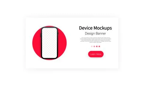 Smartphone with blank screen, phone mockup. Template for infographics or Stock Illustration