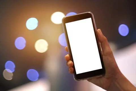 Smartphone blank screen template with copy space Stock Photos