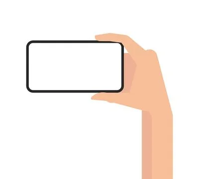Smartphone with a blank white screen Stock Illustration